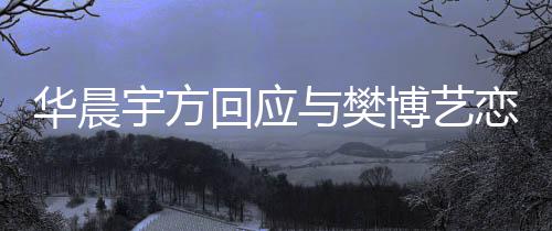 博艺造不华晨回应实传宇方与樊为捏闻 均恋情