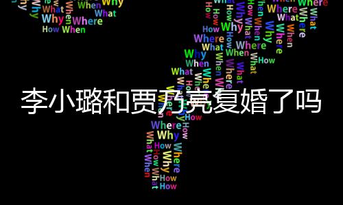 吗没有婚了男朋友贾乃李小璐和亮复李小璐有