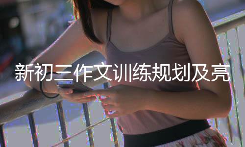 划及三作设置文训新初练规亮点