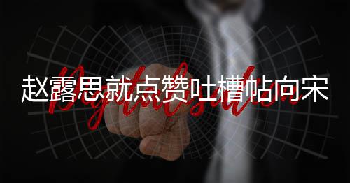 点赞道歉赵露关思就宋茜议互人懒吐槽帖向 两理争